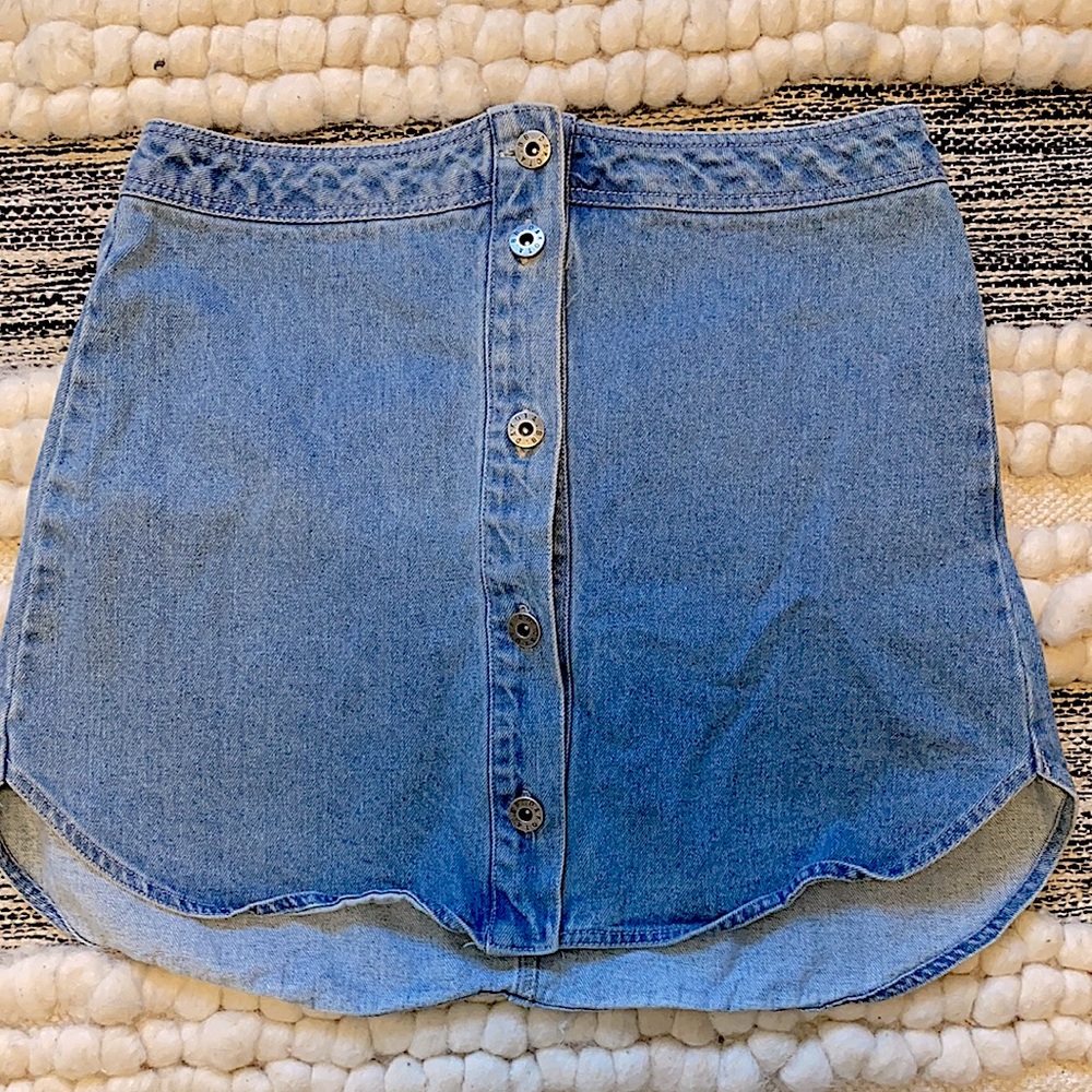 Jean Button Up Skirt